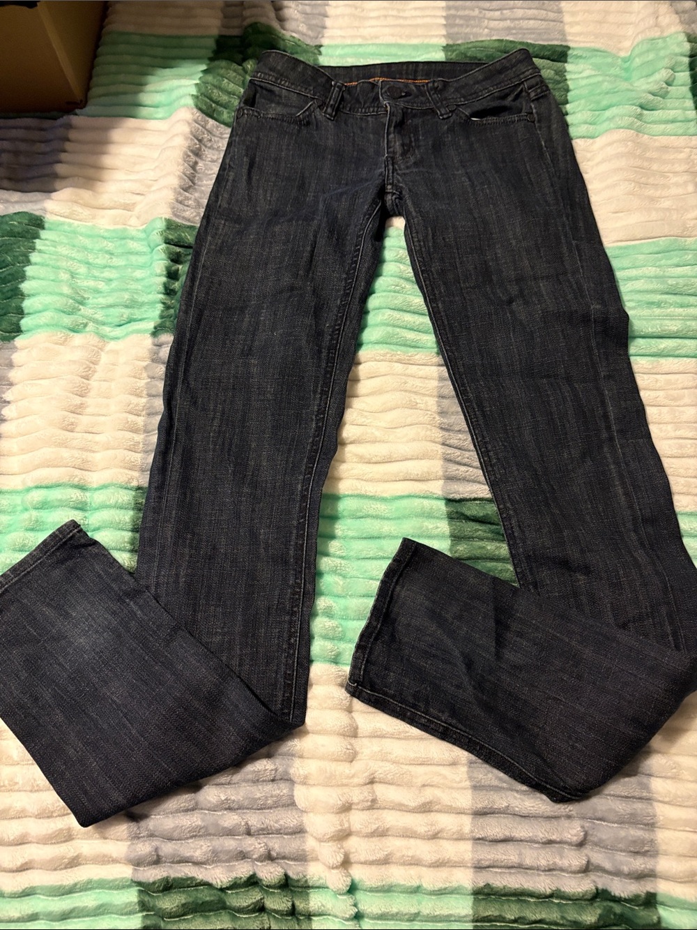 Tory Burch Dark Wash Straight Leg Skinny Jeans